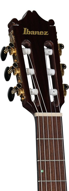 open zoom image for Ibanez GA35TCE Thinline Classical Acoustic-Electric Guitar, Violin Sunburst, Open Box (Very Good), Headstock Left Front