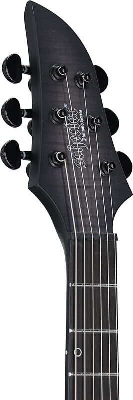open zoom image for Schecter KM-6 MK-III Keith Merrow Legacy Electric Guitar, Tri-Black Burst, Headstock Left Front
