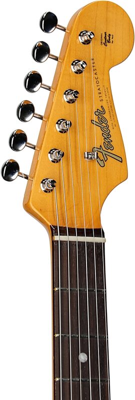 open zoom image for Fender American Vintage II 1965 Stratocaster Electric Guitar, Rosewood (with Case), Candy Apple Red, Headstock Left Front