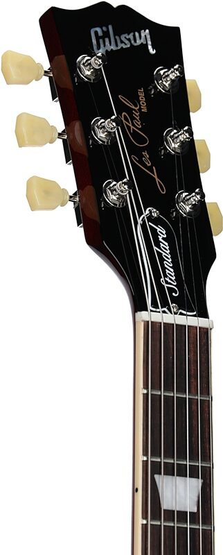 open zoom image for Gibson Les Paul Standard 50s Custom Color Electric Guitar, Figured Top (with Case), Cherry, Headstock Left Front
