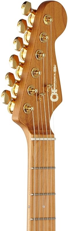 open zoom image for Charvel Pro-Mod DK24 HSH 2PT CM Electric Guitar, Mystic Blue, Headstock Left Front