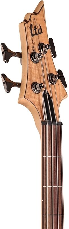 open zoom image for ESP LTD B-204SM Fretless Electric Bass, Natural Satin, Headstock Left Front