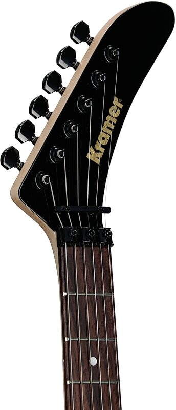 open zoom image for Kramer 1983 Baretta Reissue Electric Guitar (with Hard Case), Ebony, Rosewood Fretboard, Open Box (Very Good), Headstock Left Front