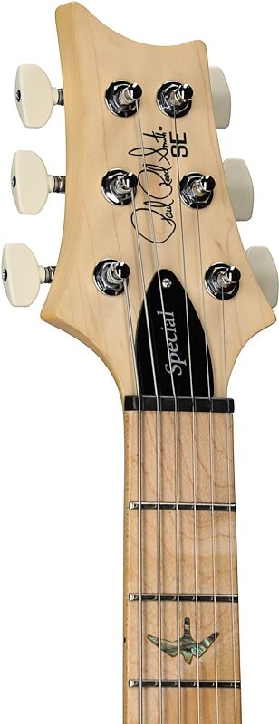 open zoom image for PRS Paul Reed Smith SE Swamp Ash Special v3 Electric Guitar (with Gig Bag), Iri Blue, Headstock Left Front