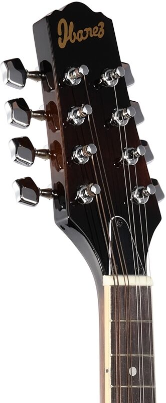 open zoom image for Ibanez M510 A-Style Mandolin, Dark Violin Sunburst, Headstock Left Front