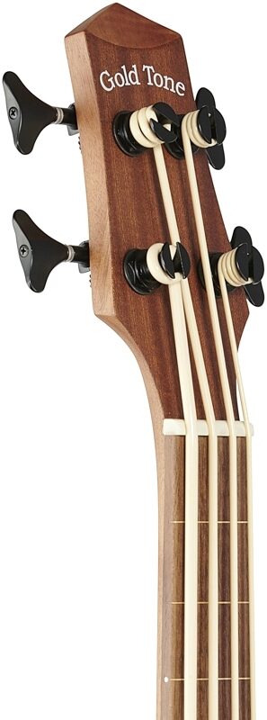 open zoom image for Gold Tone M-Bass 23 Acoustic-Electric Fretless Bass Guitar, New, Headstock Left Front