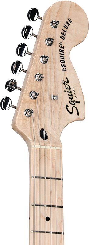 open zoom image for Squier Paranormal Esquire Deluxe Electric Guitar, Maple Fingerboard, Metallic Black, Headstock Left Front