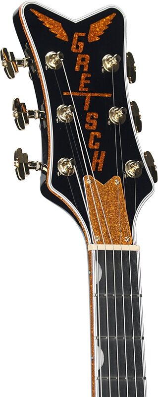 open zoom image for Gretsch Falcon Center Block LTD Double-Cut Electric Guitar (with Case), Midnight Sapphire, Open Box (Very Good), Headstock Left Front