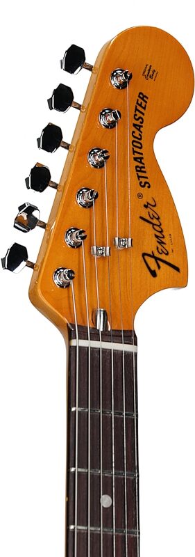 open zoom image for Fender American Vintage II 1973 Stratocaster Electric Guitar, Rosewood Fingerboard (with Case), Aged Natural, Headstock Left Front