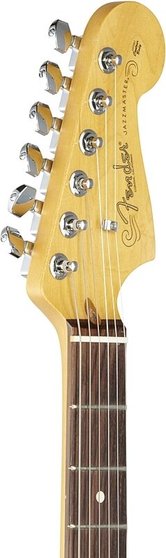 open zoom image for Fender American Pro II Jazzmaster Electric Guitar, Rosewood Fingerboard (with Case), 3-Color Sunburst, Headstock Left Front