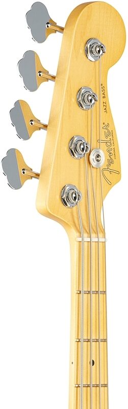open zoom image for Fender American Pro II Jazz Electric Bass, Maple Fingerboard (with Case), 3-Color Sunburst, Headstock Left Front