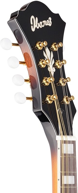 open zoom image for Ibanez M522S F-Style Mandolin, Brown Sunburst, Headstock Left Front
