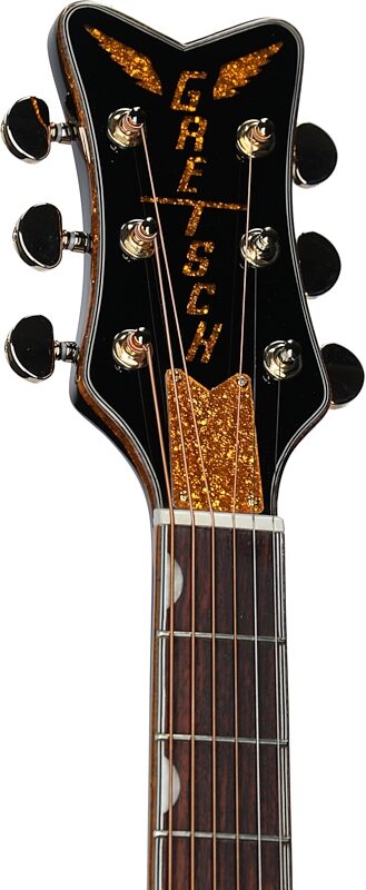 open zoom image for Gretsch G5021WPE Rancher Penguin Parlor Acoustic-Electric Guitar, Black, Headstock Left Front