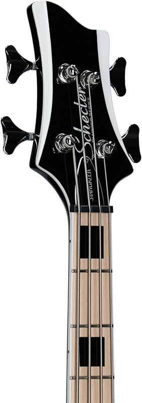 open zoom image for Schecter Stargazer 4 Electric Bass, Gloss Black, Headstock Left Front