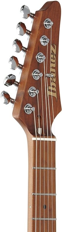 open zoom image for Ibanez AZ2402 Prestige Electric Guitar (with Case), Black Flat, Headstock Left Front