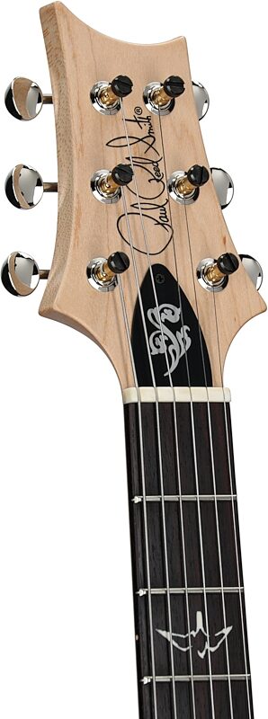 open zoom image for PRS Paul Reed Smith Fiore HH Satin Electric Guitar (with Gig Bag), Black Hyacinth, Headstock Left Front