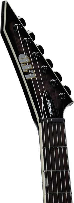open zoom image for ESP LTD MH-400HT QM Electric Guitar, See-Thru Black Sunburst, Headstock Left Front