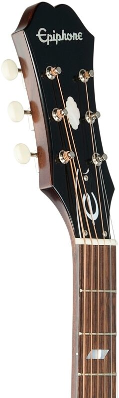 open zoom image for Epiphone Masterbilt Texan Acoustic-Electric Guitar, Faded Cherry Aged Gloss, Headstock Left Front