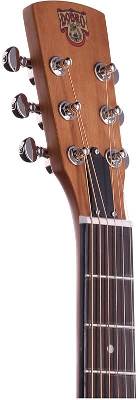 open zoom image for Epiphone Dobro Hound Dog Deluxe Roundneck Resonator Guitar, Vintage Brown, Headstock Left Front