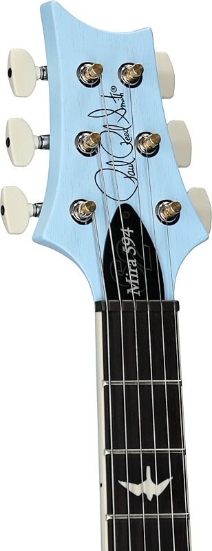 open zoom image for PRS Paul Reed Smith S2 Satin Mira 594 Electric Guitar (with Gig Bag), Satin Cloud Burst, Headstock Left Front