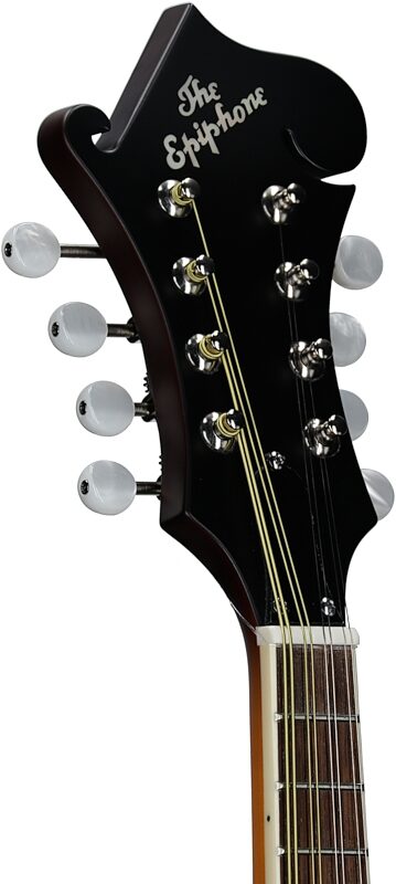 open zoom image for Epiphone F-5 Studio Mandolin (with Gig Bag), Vintage Sunburst Satin, Headstock Left Front