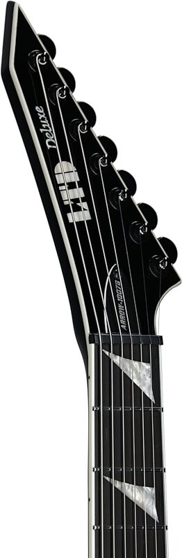 open zoom image for ESP LTD Arrow-1007 Baritone EverTune Electric Guitar, 7-String, Black, Open Box (Good), Headstock Left Front