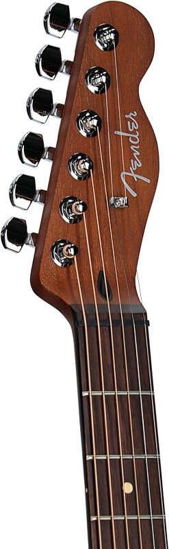 open zoom image for Fender Acoustasonic Standard Telecaster Acoustic-Electric Guitar, Black, Headstock Left Front