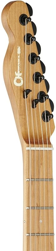 open zoom image for Charvel Pro-Mod So-Cal Style 2 24 HH HT CM Electric Guitar, Satin Black, Headstock Left Front
