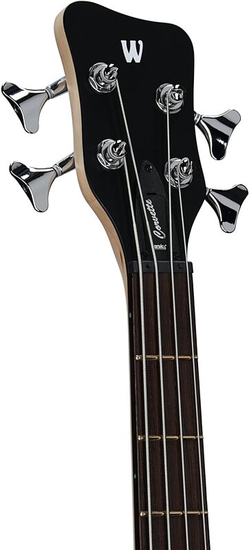 open zoom image for Warwick RockBass Corvette Basic 4 Active Electric Bass (with Gig Bag), Black, Headstock Left Front