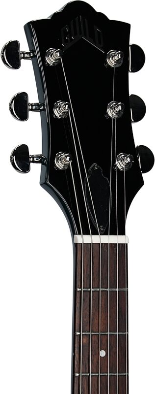 open zoom image for Guild Polara Electric Guitar, Blue Steel, Headstock Left Front