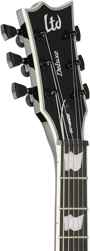open zoom image for ESP LTD EC-1000S Fluence Electric Guitar, Black, Headstock Left Front