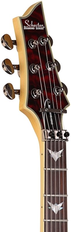 open zoom image for Schecter Omen Extreme 6 FR Electric Guitar with Floyd Rose, Black Cherry, Headstock Left Front