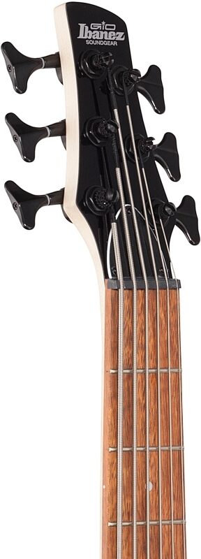 open zoom image for Ibanez GSR206SM Electric Bass, 6-String, Natural Gray Flat, Headstock Left Front