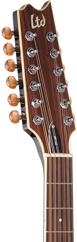 open zoom image for ESP LTD TL-12 Thinline Acoustic-Electric Guitar, 12-String, Black, Headstock Left Front
