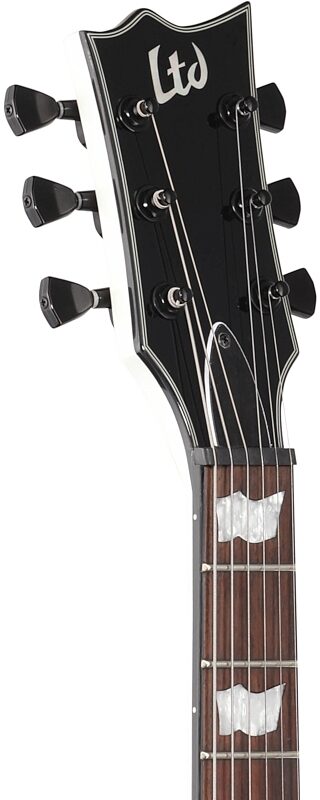 open zoom image for ESP LTD EC-256 Electric Guitar, Snow White, Headstock Left Front
