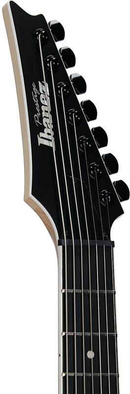 open zoom image for Ibanez RGR762AHBF Prestige Electric Guitar, 7-String (with Case), Weathered Black, Headstock Left Front