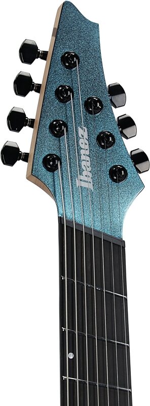open zoom image for Ibanez Alpha Series A527 Electric Guitar, 7-String (with Gig Bag), Nebula Shift, Headstock Left Front