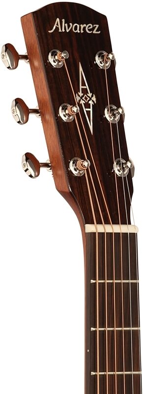 open zoom image for Alvarez Delta-00E Grand Concert Acoustic-Electric Guitar, Tobacco Sunburst, Headstock Left Front
