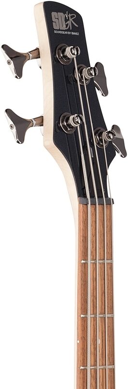 open zoom image for Ibanez SR300E Electric Bass, Iron Pewter, Headstock Left Front