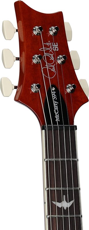 open zoom image for PRS Paul Reed Smith SE McCarty 594 Singlecut Electric Guitar (with Gig Bag), Vintage Sunburst, Headstock Left Front