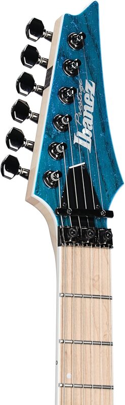 open zoom image for Ibanez RG5120M Prestige Electric Guitar (with Case), Frozen Ocean, Headstock Left Front