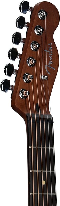 open zoom image for Fender Acoustasonic Standard Telecaster Acoustic-Electric Guitar, Aged Natural, Headstock Left Front