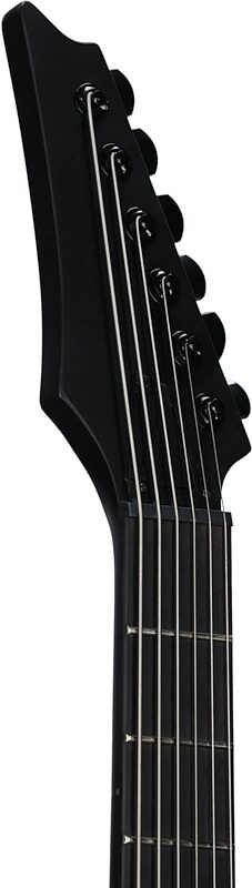 open zoom image for Ibanez RGRTBB21 Iron Label Baritone Electric Guitar, Black Flat, Open Box (Very Good), Headstock Left Front