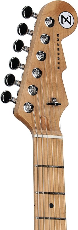 open zoom image for Reverend Billy Corgan Z-One Electric Guitar, Midnight Black, Headstock Left Front