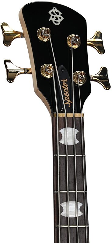 open zoom image for Spector Icon NS-2 Bolt-On Electric Bass, Black Stain Gloss, Headstock Left Front