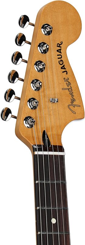 open zoom image for Fender Player II Jaguar Electric Guitar, with Rosewood Fingerboard, Aquatone Blue, Headstock Left Front