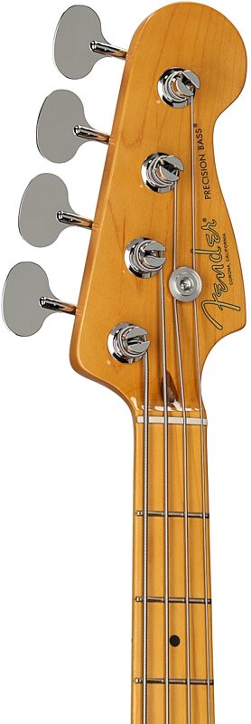 open zoom image for Fender American Professional Classic Precision Electric Bass, Maple Fingerboard (with Gig Bag), Lake Placid Blue, Headstock Left Front