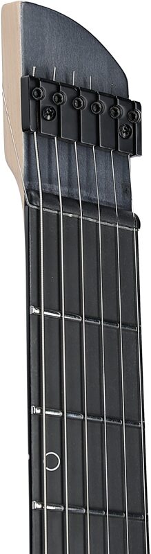 open zoom image for Legator G6FSS Ghost 6 Super Shred Electric Guitar, Black Flame Maple, Headstock Left Front