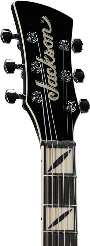 open zoom image for Jackson Pro Series Lee Malia LM87 Electric Guitar (with Gig Bag), Open Pore Black, Headstock Left Front