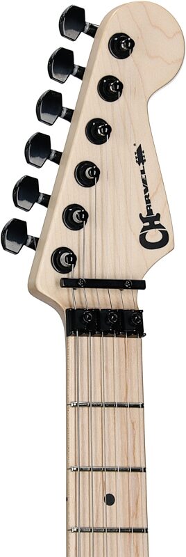 open zoom image for Charvel Pro-Mod SD1 HH FR Electric Guitar, with Maple Fingerboard, Pelham Green, Headstock Left Front